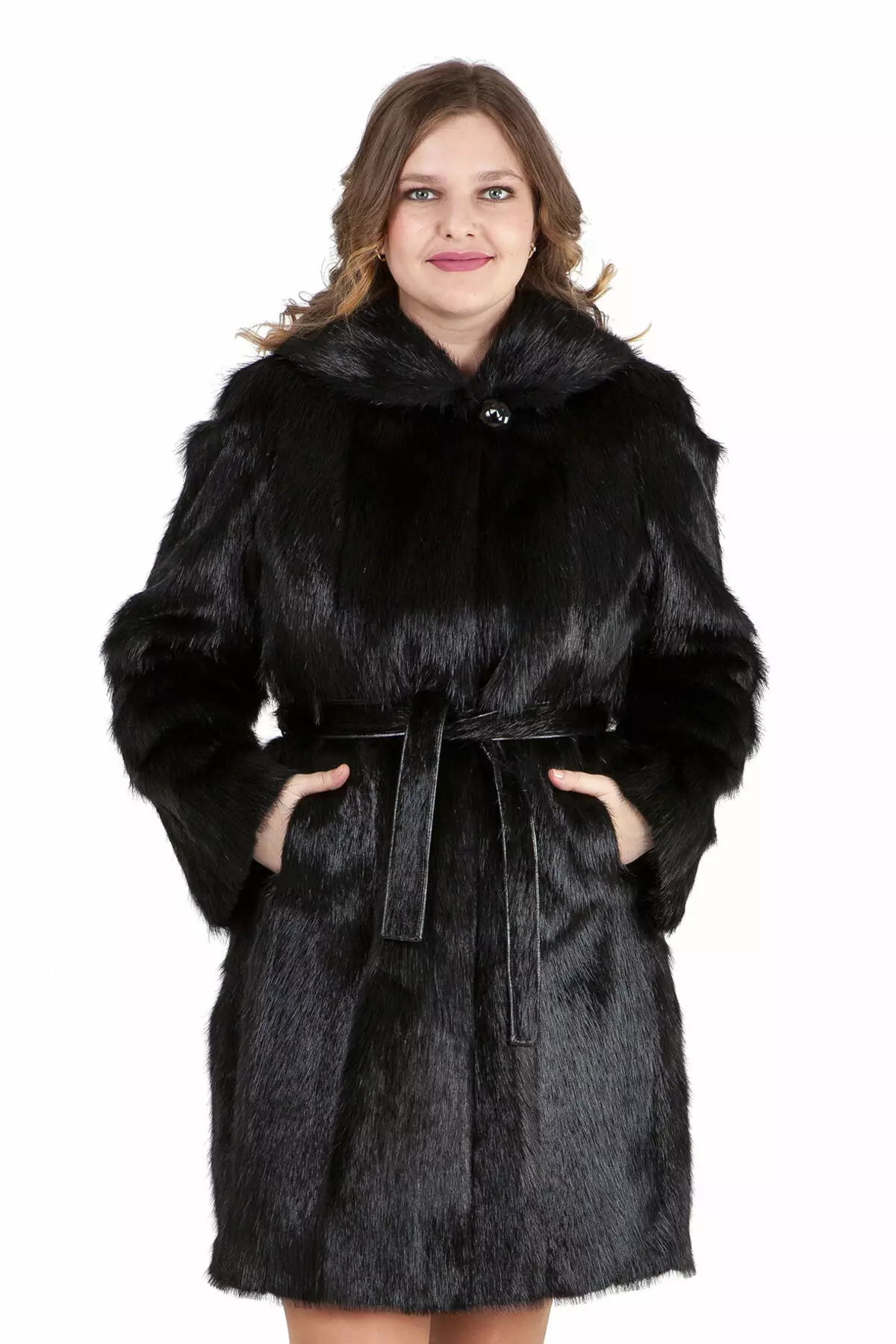 Cappotto di pelliccia NUTRIA (113 foto): Quanto costa il cappotto nutriente, dallo scudo nutria, caldo o no, blu nutria, bianco, con cappuccio, recensioni 711_107