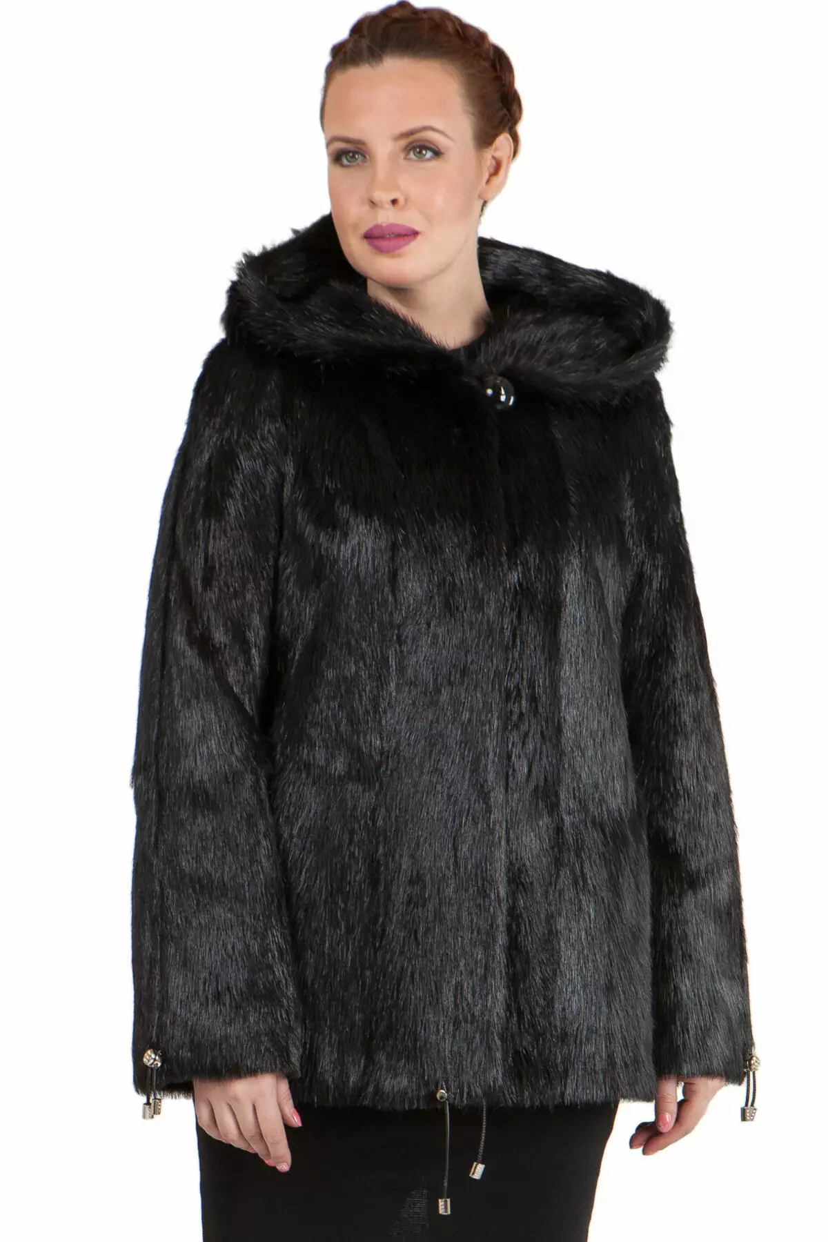 Cappotto di pelliccia NUTRIA (113 foto): Quanto costa il cappotto nutriente, dallo scudo nutria, caldo o no, blu nutria, bianco, con cappuccio, recensioni 711_66