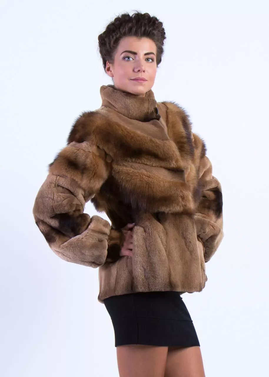 Fereck Fur Coat (54 foto's): Strek Fur-sleve-modellen, mei fretten, koestere jas 716_16