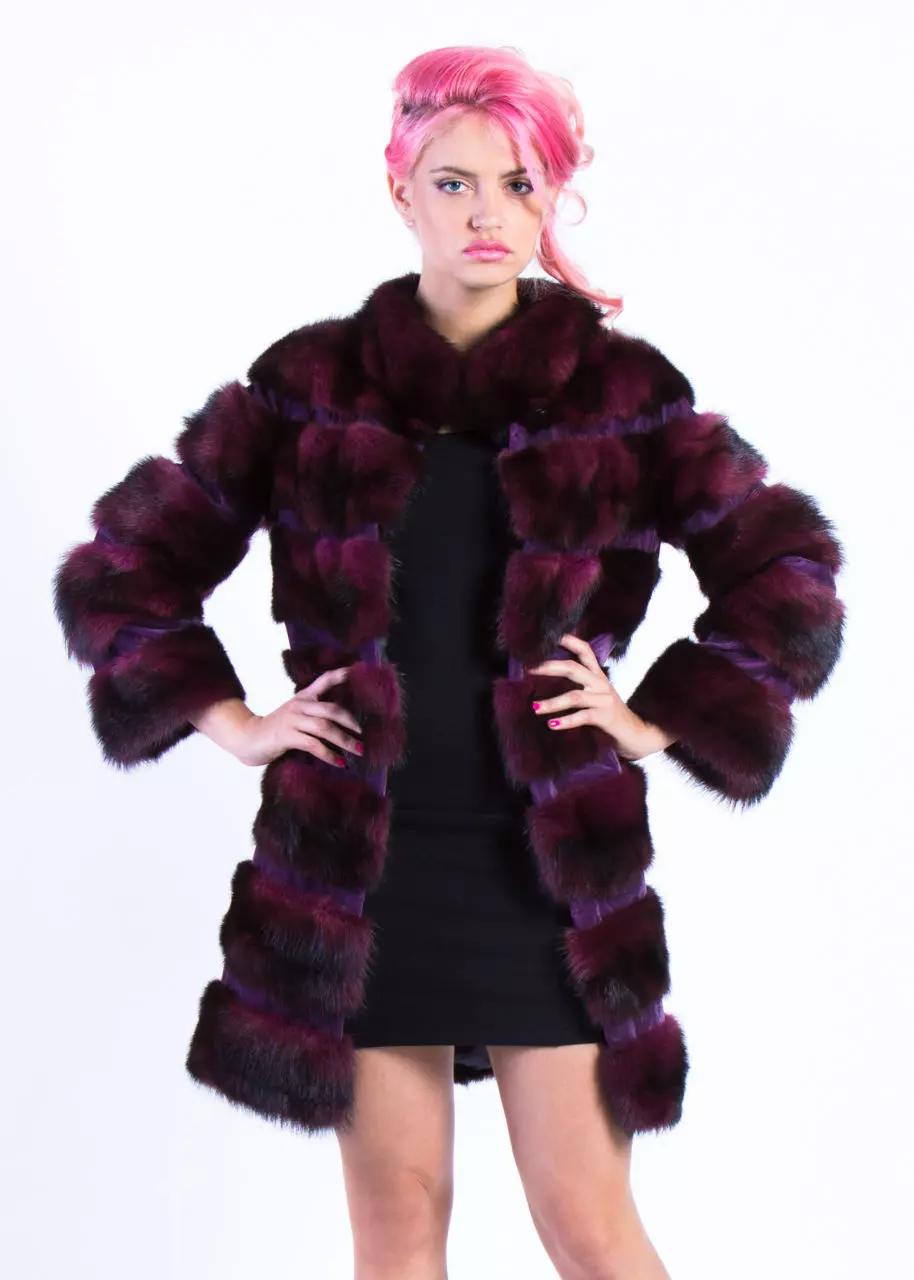 Ferreck Fur Coat (54 bilder): Strike Fur-sleeved modeller, med Ferret, Cherish Coat Recensioner 716_22