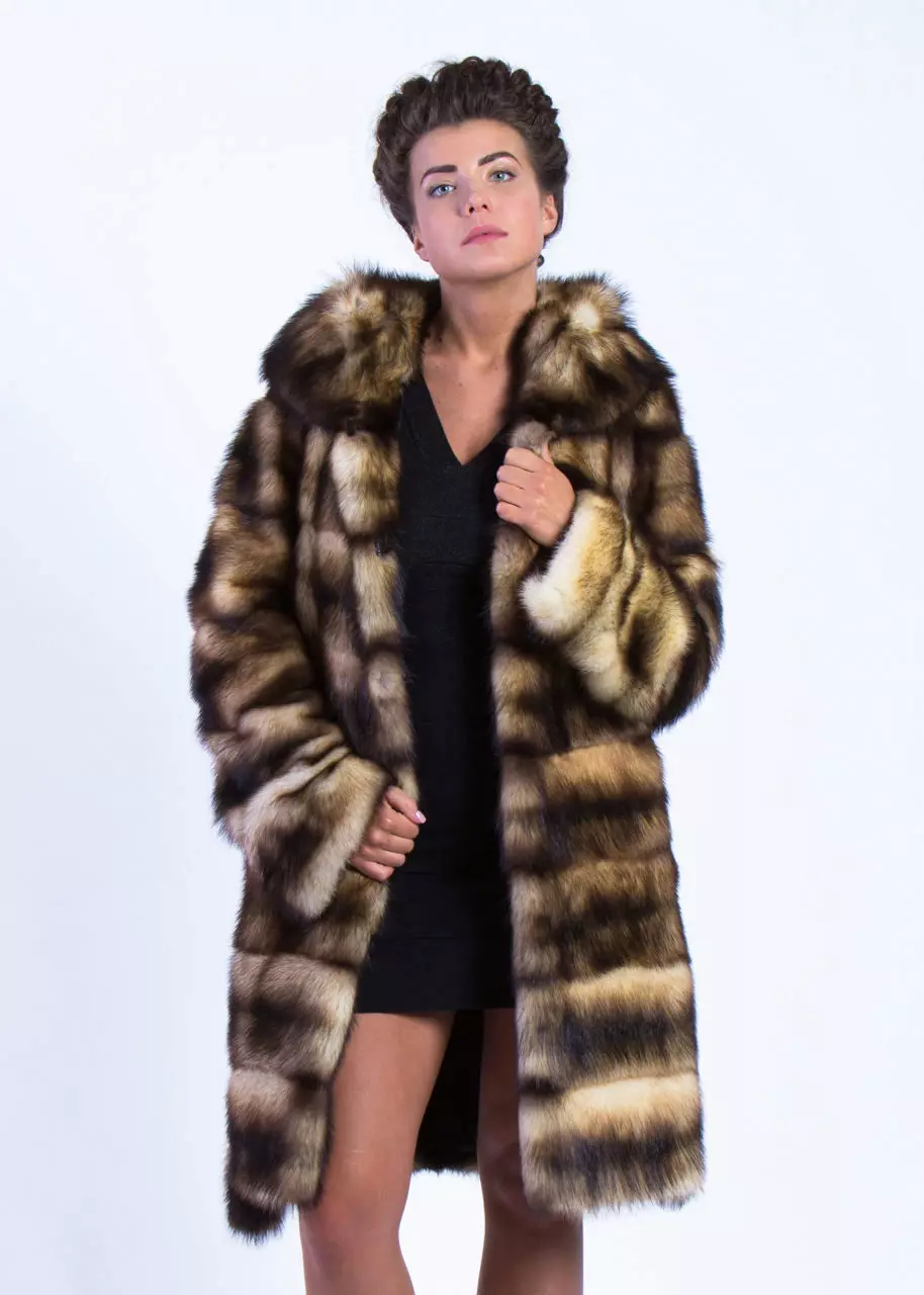FERECK FUR COAT (54 Valokuvat): Strike Fur-sleeved mallit, Frett, Charish Coat Reviews 716_43