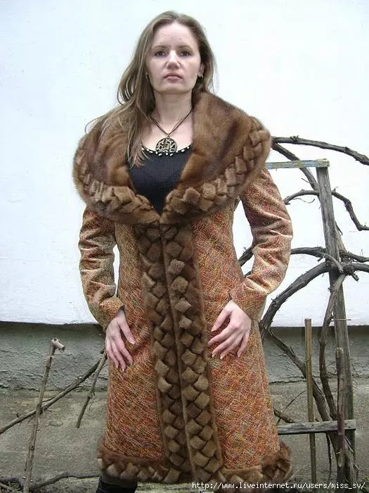 Knitted Fur Coat (50 wêne): Ji yaran, bi kincê knitted, ji çirûskên knitted, ji bîhnek knitted, ji bask, knitted 718_17