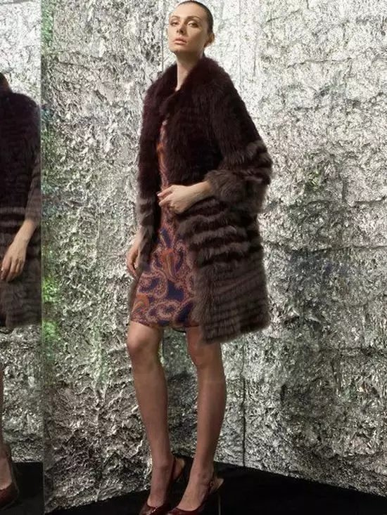 Manteau de fourrure tricoté (50 photos): de fil, manteau de fourrure avec manches tricotées, à partir de la fourrure tricotée, de laine, de tricoté 718_27