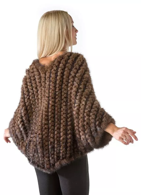 Cappotto di pelliccia a maglia (50 foto): da filato, pelliccia con maniche a maglia, da pelliccia a maglia, dalla lana, in lavorazione a maglia 718_8