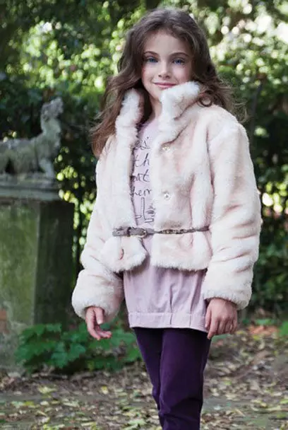 Pelsjakke for en jente (101 bilder): Barnas pelsjakker for en tenåringspike 12 år gammel, pelsjakke på jenter 1-3 år, 4-7 og 8-10 år 719_15