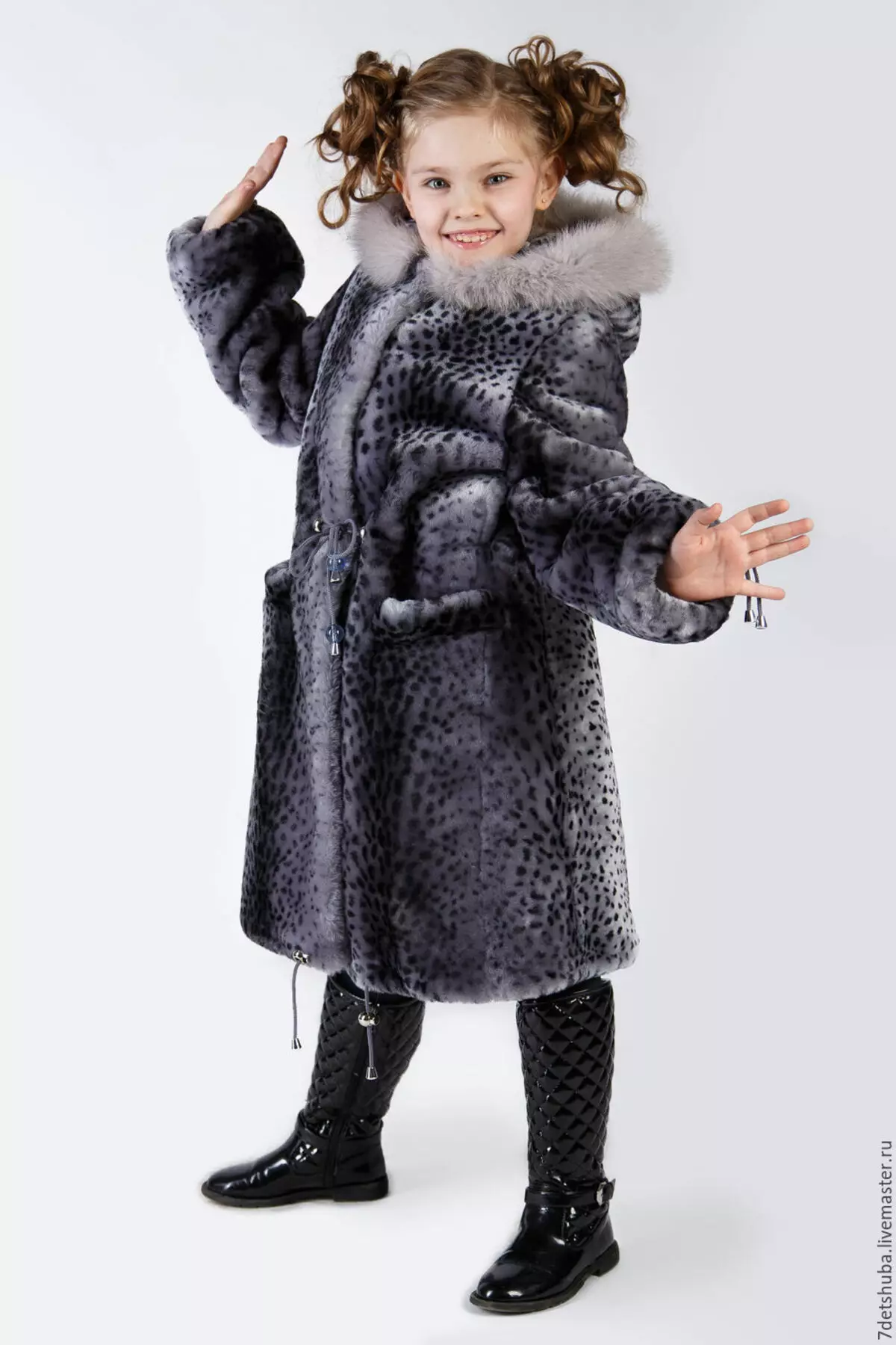 Pelsjakke for en jente (101 bilder): Barnas pelsjakker for en tenåringspike 12 år gammel, pelsjakke på jenter 1-3 år, 4-7 og 8-10 år 719_24