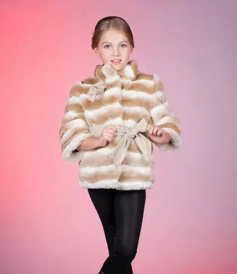 Pelsjakke for en jente (101 bilder): Barnas pelsjakker for en tenåringspike 12 år gammel, pelsjakke på jenter 1-3 år, 4-7 og 8-10 år 719_71