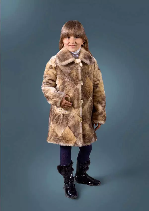 Pelsjakke for en jente (101 bilder): Barnas pelsjakker for en tenåringspike 12 år gammel, pelsjakke på jenter 1-3 år, 4-7 og 8-10 år 719_80