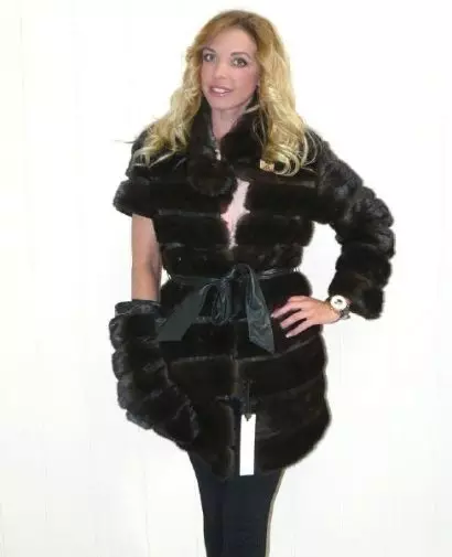 毛皮コート用ベルト（40写真）：革、インナーベルト、壊れた、黒、長い、広いベルト、サテン、ストレート 723_23
