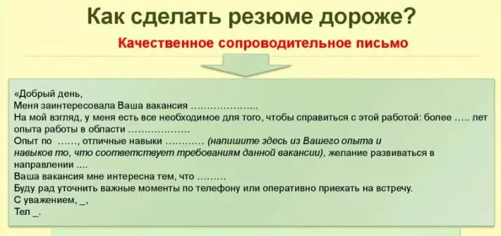 Маркетердин кыскача баяндамасы: үлгү, коштоочу каттын мисалдары. Негизги көндүмдөрдү, жоопкерчиликтерди, жетишкендиктерди жана башка нерсени туура сүрөттөөгө болобу? 7329_7