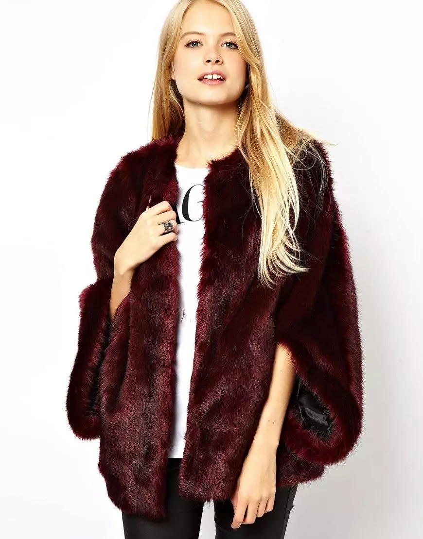 Eco-fur外套（127张照片）：评论毛皮从毛皮，涂鸦下的型号 742_20