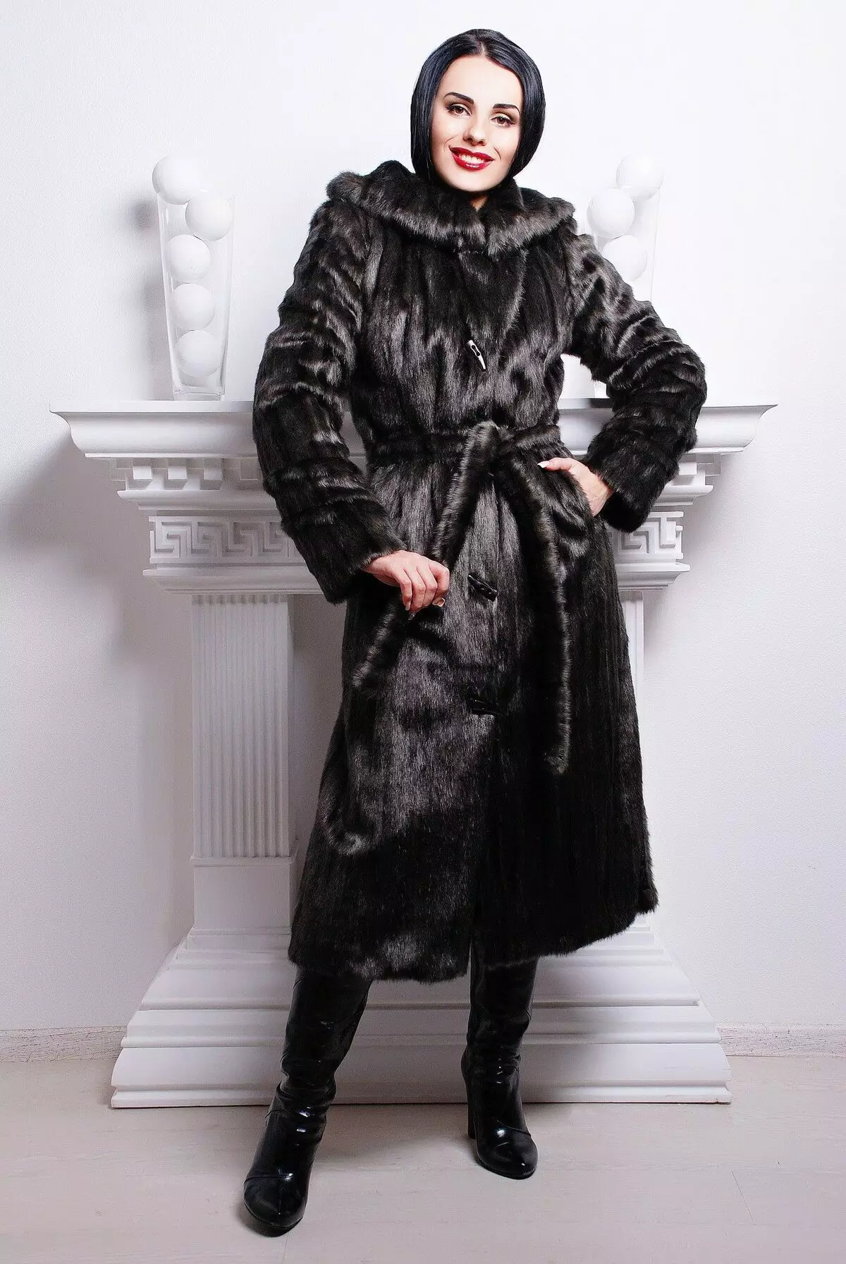 Eco-Fur coats (127 сүрөт): Сын-пикирлер эко-меденден жасалган механизмден жасалган модель 742_63