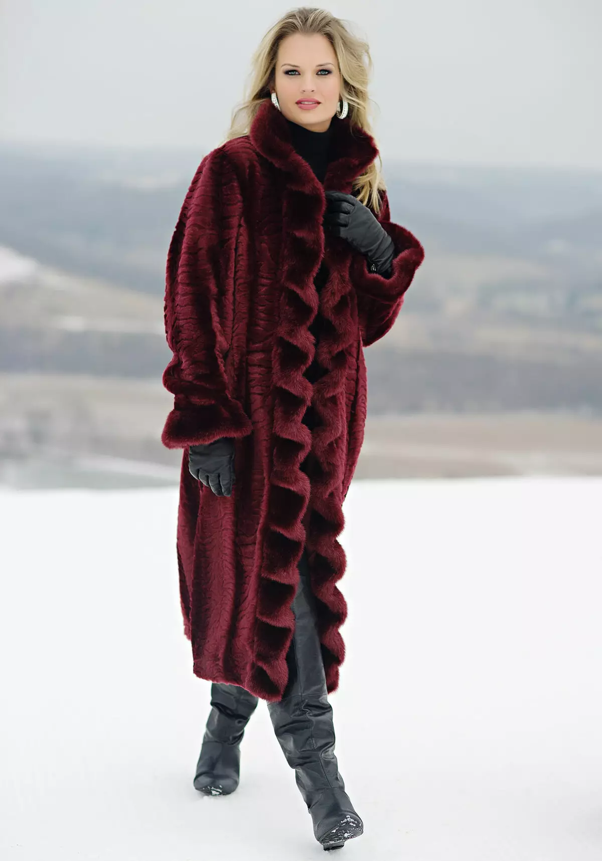 Эко-мех пальто (127 фото): мех пальто-дудл астындагы модельдән нәрсә карый 742_76