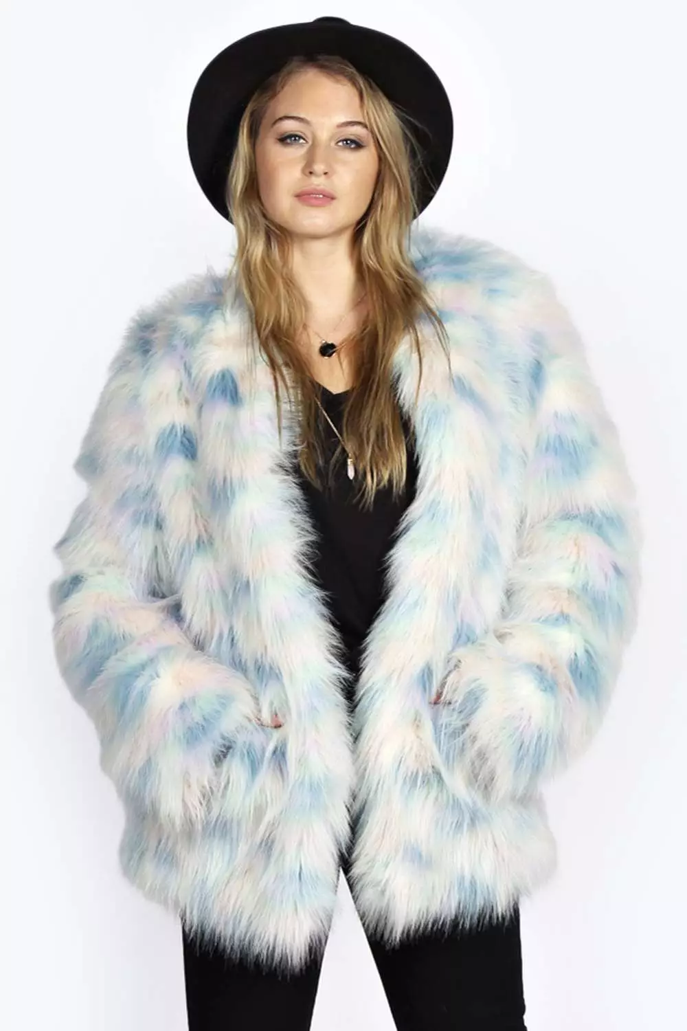 Áo khoác Eco-Fur (127 ảnh): Đánh giá những gì một chiếc áo khoác lông là từ Eco-Fur, Model dưới Doodle 742_88