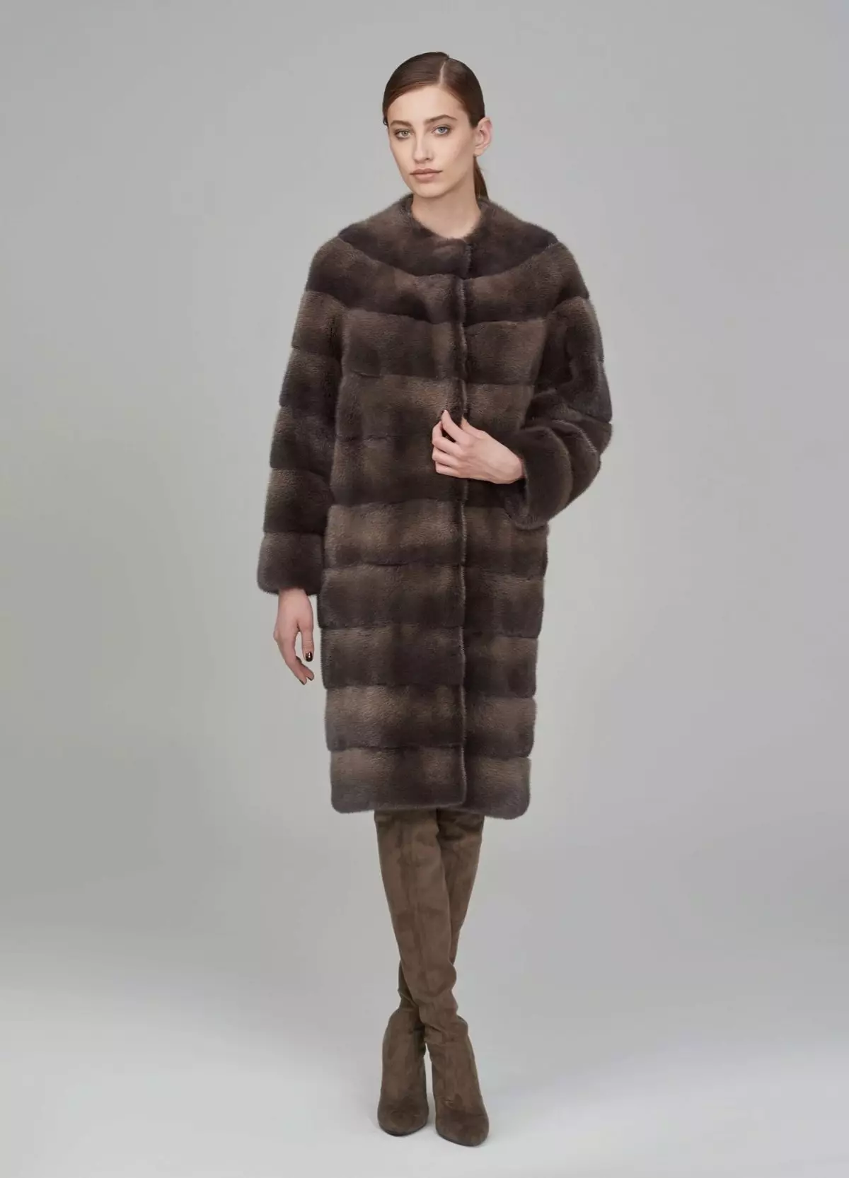 Jaket bulu (65 poto): ti Eco-bulu, ulasan ngeunaan produk alami, naon jaket bulu dina bulu kelamin 744_19