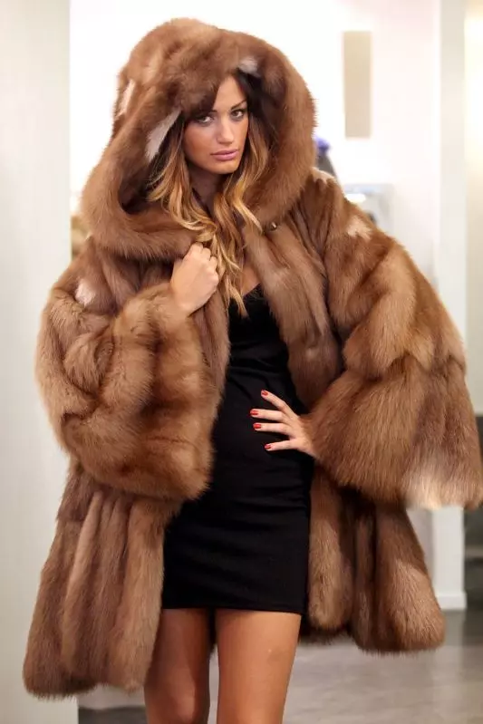 Sable fur coat (73 mga larawan): Magkano ang isang sobular fur amerikana, mga review 754_20