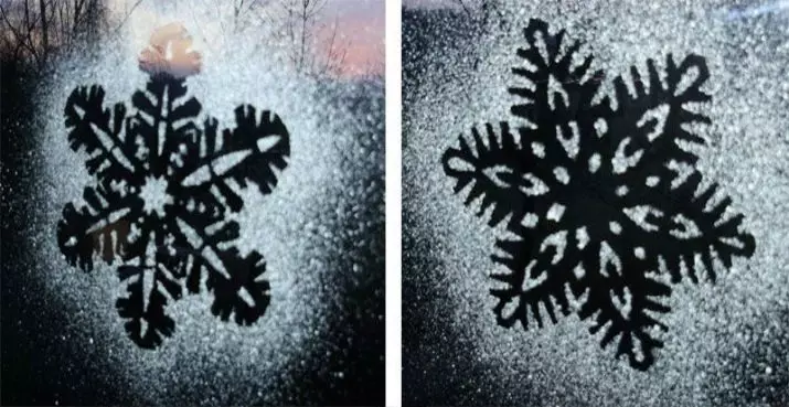 Dekorazzjoni ta 'twieqi bil-snowflakes (48 ritratt): Kif sbieħ li dekorazzjoni l-twieqi fuq is-Sena l-Ġdida bil Snowflakes mill-karta? Kif twaħħal il-snowflakes? 7619_25