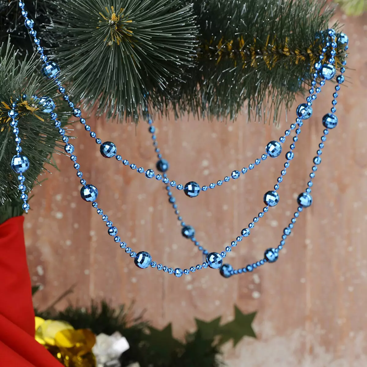Bagaimana untuk menghiasi manik pokok Krismas? 23 Perhiasan cantik dari manik. Bagaimana untuk berpakaian pokok Krismas dengan manik tahun baru langkah pintas dengan bola dan dengan Mishur? 7633_15