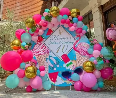 PhotosOne dari The Balls (42 foto): Lakukan sendiri untuk ulang tahun dan liburan lainnya. Garland multi-kaliber dari balon untuk photowon, ide-ide lain 7645_38