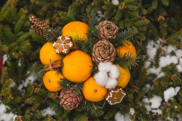 Mandariner som en gave (17 billeder): Hvor smukt at give mandariner? Ideer om gaver fra mandariner gør det selv 7691_8