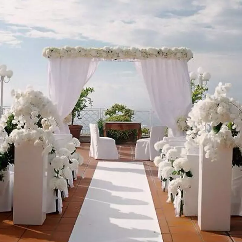 Сватбена украса (160 снимки): сватбен декор, пейзаж в стълбището и дома, столове и арби 7759_94