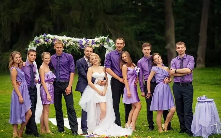 Lilac Wedding (55 şəkil): ağ yasəmən rəngli qeyd Design, qonaqlar üçün dress kod xüsusiyyətləri 7789_55