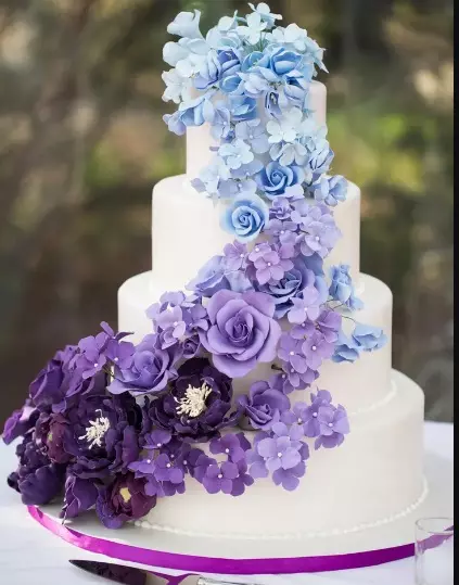 Purpura kāzas (60 fotogrāfijas): kāzu fona apdares idejas baltā violetā krāsā. Kāda ir piesātināta violeta tonis kāzās? 7792_52