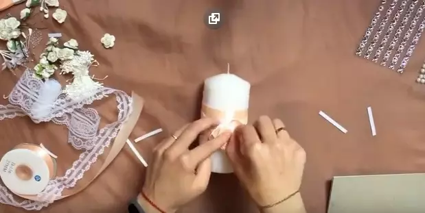 蜡烛装饰用自己的手（19张）：在婚礼蜡烛美丽的装饰的大师课程 7848_12