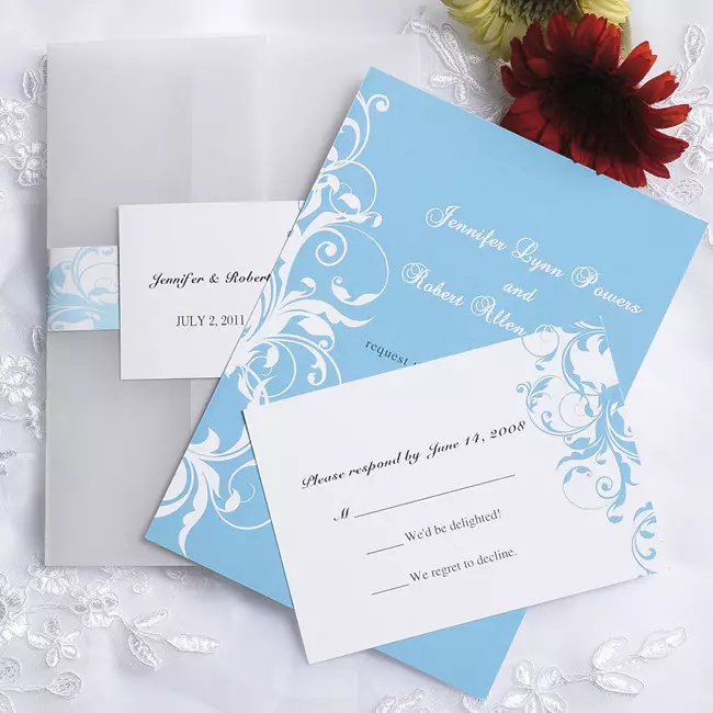 藍色婚禮（62張照片）：設計婚禮背景的白色和柔軟，伺服和天堂，藍色和桃藍色的想法 7854_36
