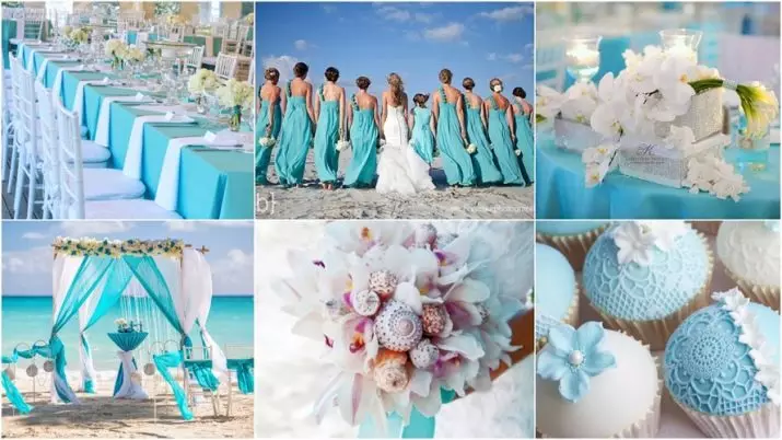 Svatba v modré barvě (62 photos): nápady pro navrhování svatební pozadí bílé a měkké, servo a nebeské, modré a broskvové barvy 7854_48
