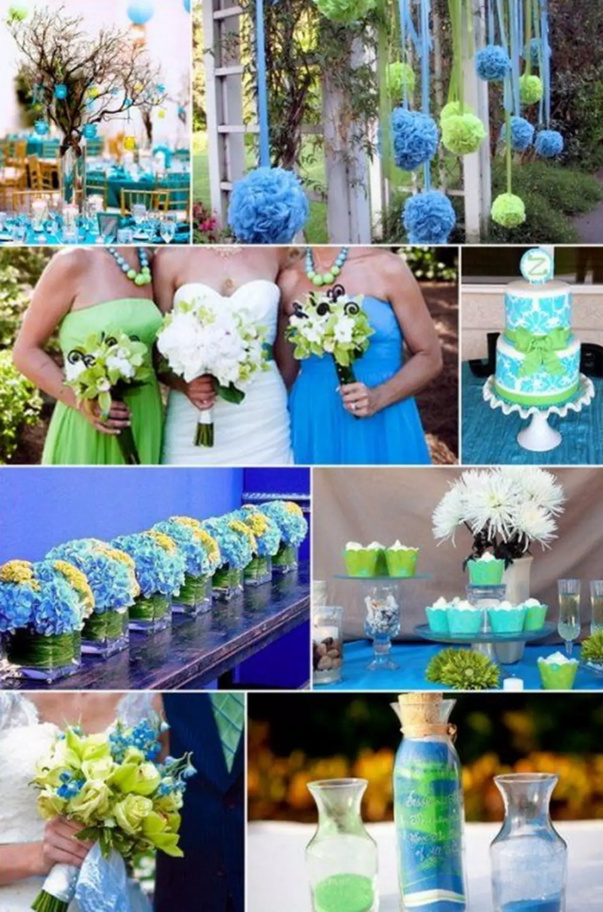 Esküvő kék színben (62 fotók): Ötletek a fehér és puha, szervo és mennyei, kék és barack-kék színek megtervezésre 7854_56