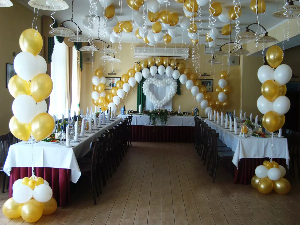 Wedding Hall Decoration (86 sary): Fisoratana anarana ny efitrano fanasana fampakaram-bady ao amin'ny fomba 