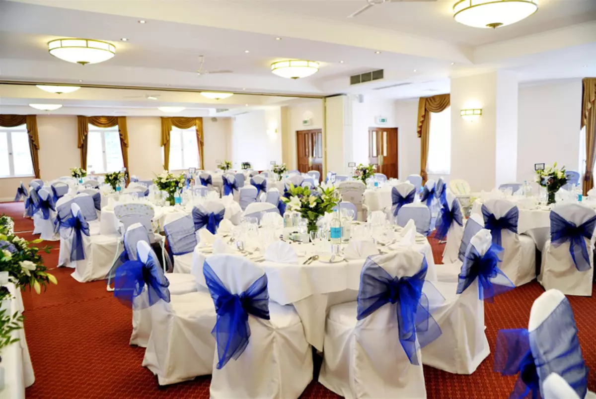 Wedding Hall Decoration (86 sary): Fisoratana anarana ny efitrano fanasana fampakaram-bady ao amin'ny fomba 