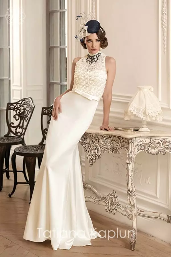 Robe de mariée de Tatiana Kaplun de la collection de la Dame de la qualité dans le style de 20s