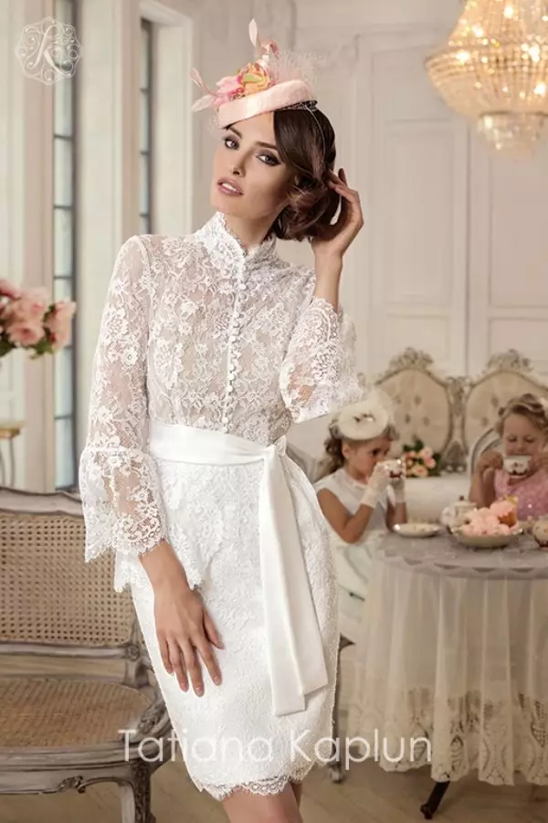 Robe de mariée courte de Tatiana Kaplun de la Collection Dame de Quality Lacy