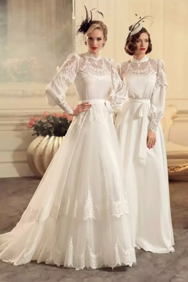 Gaun pengantin dalam gaya retro dari Tatiana Kaplun