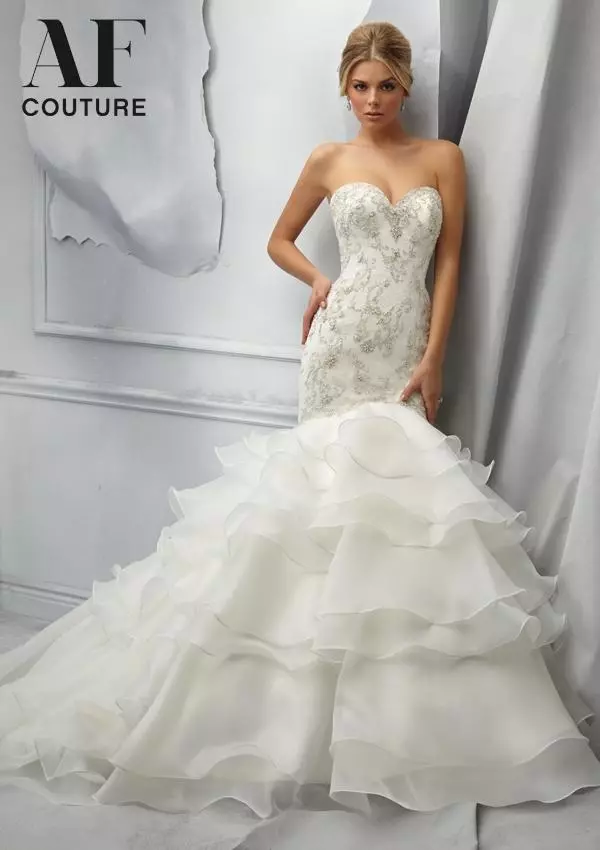 عروسی لباس پری دریایی از مجموعه AF Couture از Mori Lee