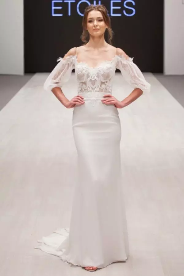 Wedding Dress from Ange Etoiles with Fixted Shoulders