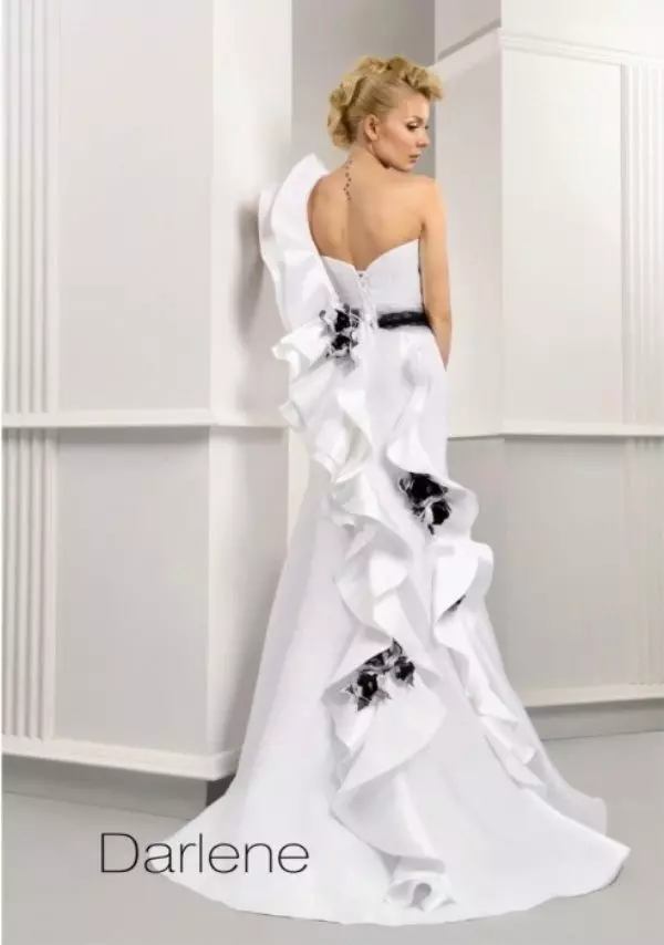 Vestido de noiva de Ange etotiles branco-preto