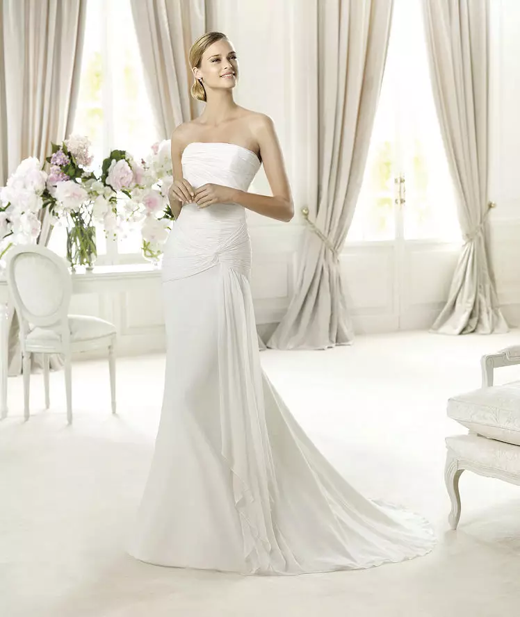 Vestido de noiva Bustier de Pronovias con cortinas