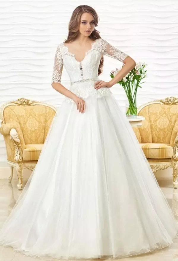 Bas olan Oksana Fly olan Wedding dress krujeva