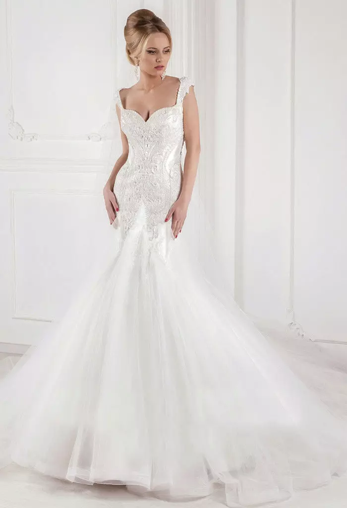 Wedding dress korset ilə su pərisi