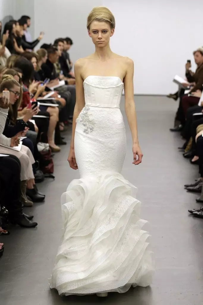 لباس عروسی سفید از ایمان وانگ 2013 پری دریایی