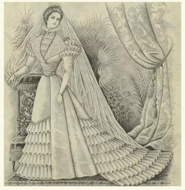 Ֆոնդային նկարազարդում Հարսանյաց զգեստներ 18-րդ դար