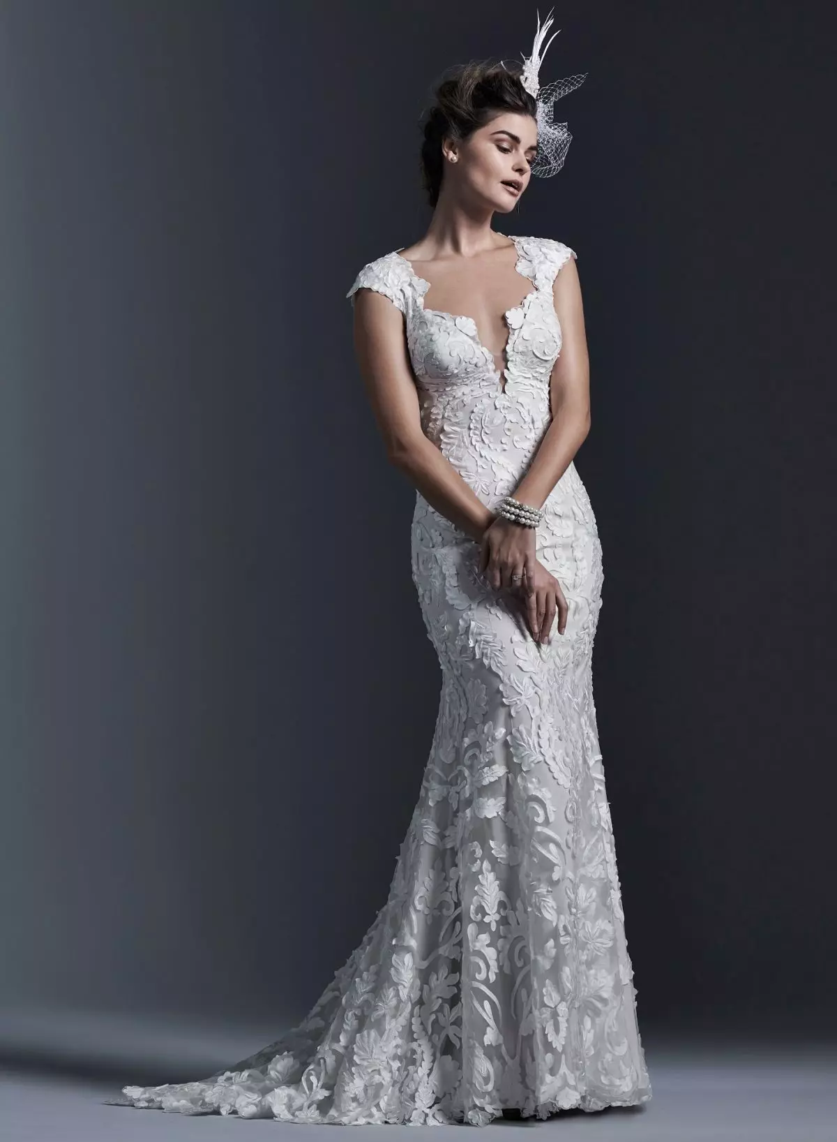 I-Wedding dress lace mermaid ngesitimela