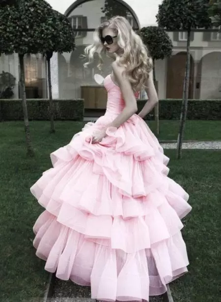 Gentle Pink Wedding Dress