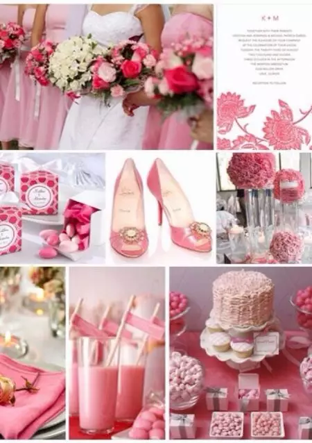Accesorios de vestido de noiva rosa