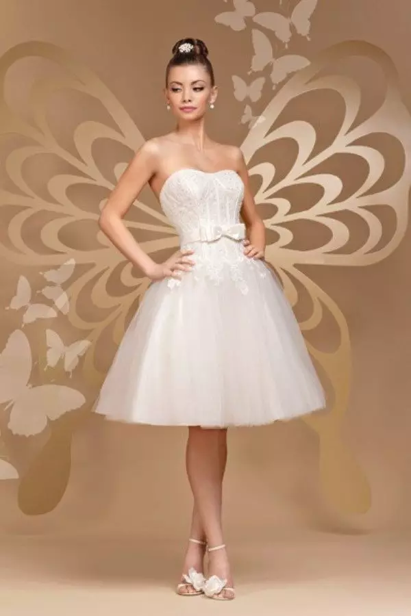 Exuberante vestido corto de novia de ser novia 2012