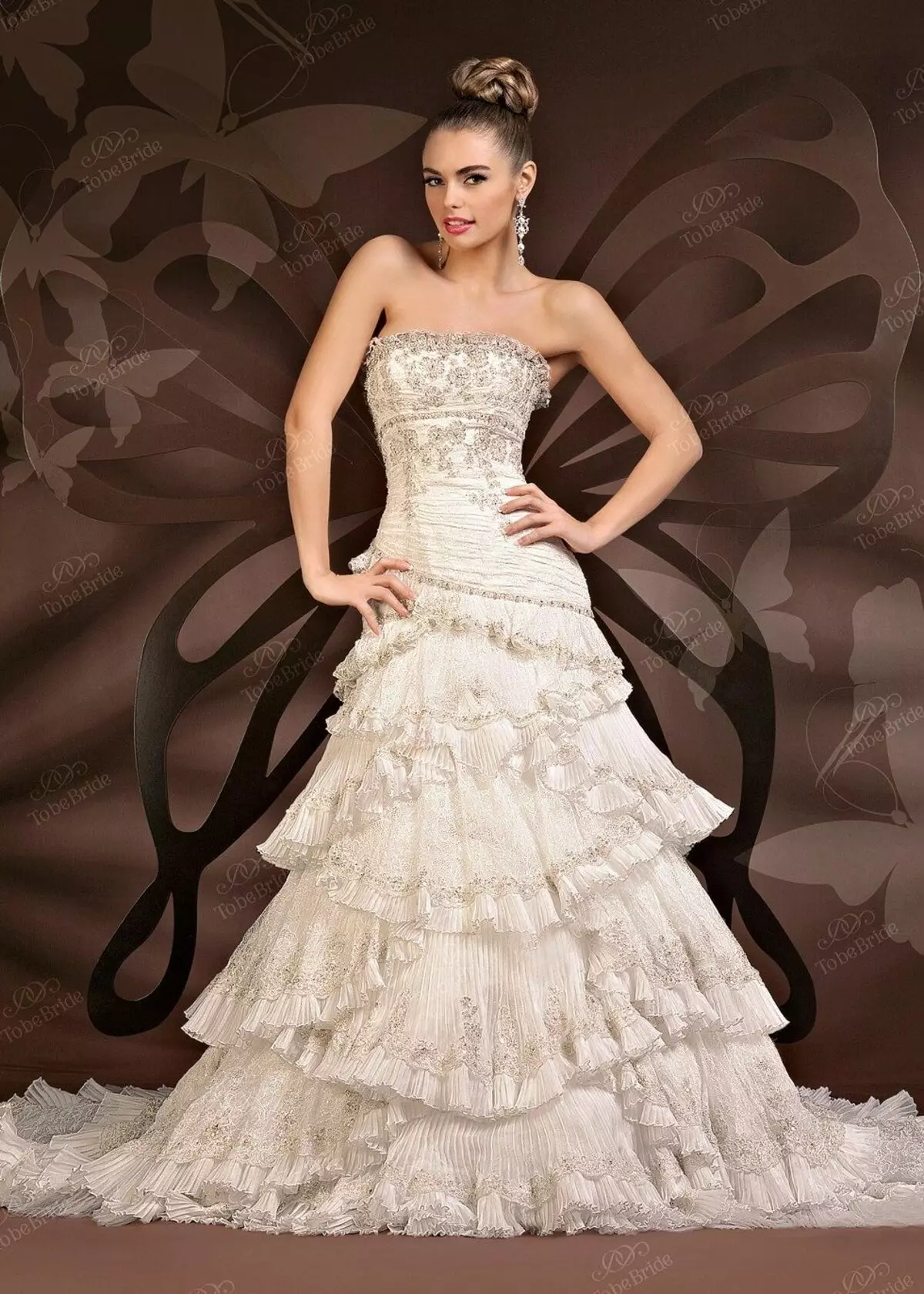 Vestido de novia de ser novia multicapa