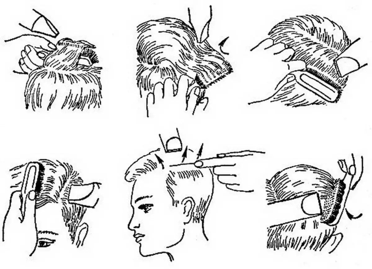 Технология выполнения мужской стрижки. Укладка волос методом бомбаж схема. Схема укладки волос феном методом " бомбаж". Схема выполнения укладки волос. Технология выполнения укладки волос.